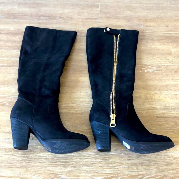 Black Knee High Boots with Gold Details from Aldo - Picture 5 of 10